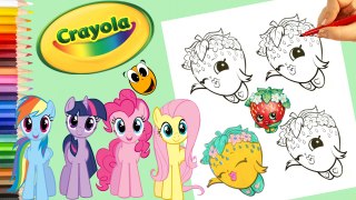 Coloring shopkins Strawberry Kiss into mlp Futtershy Twilight coloring pages crayola markers