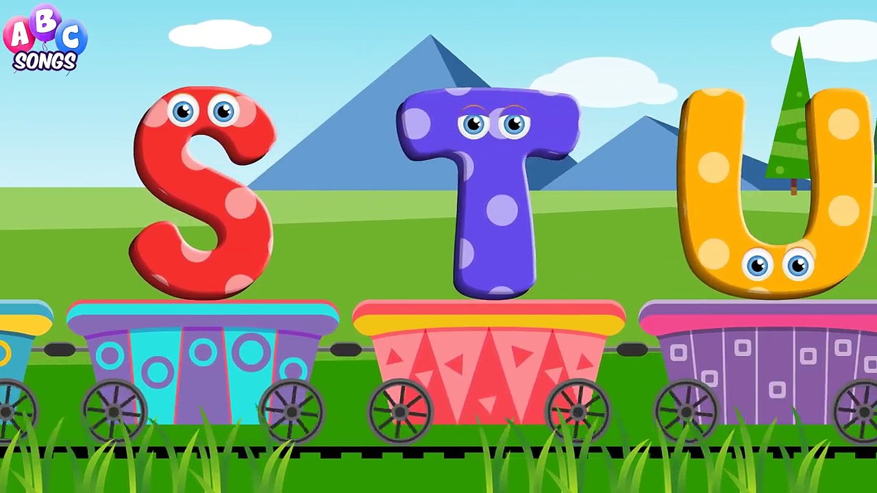 A B C canciones para Niños un alfabeto tren aprendizaje superior caso letras