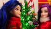 Descendants Mal Shoots Villains with Silly String with Santa Asking Naughty or Nice. DisneyToysFan , Animated Movies cartoons 2017 & 2018 , animated cartoons  2017 & 2018