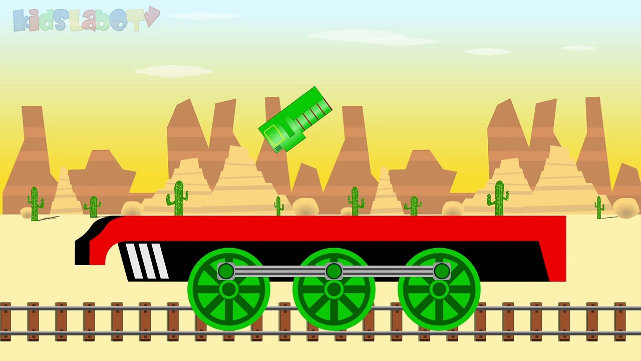 Rouge Entrainer contre vert Entrainer les trains dessin animé pour enfants