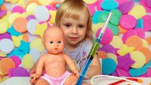 Bebé médico muñeca jugar en Jugar al doctor muñeca Baby Born Katya tratar inyecciones nueva serie