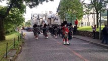 Y banda ceremonia de reunión tierras altas apertura tubo real sociedad con Braemar 2016 ballater