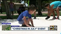Snow a big hit at Glendale's Christmas in July event