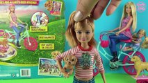 Poupée chiots balade tourner sur avec Barbie jeu chiot chien vélo poupée barbie jeu ♥ n