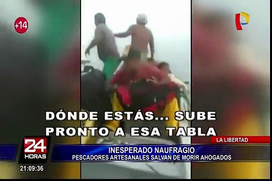 La Libertad: pescadores artesanales salvan de morir ahogados