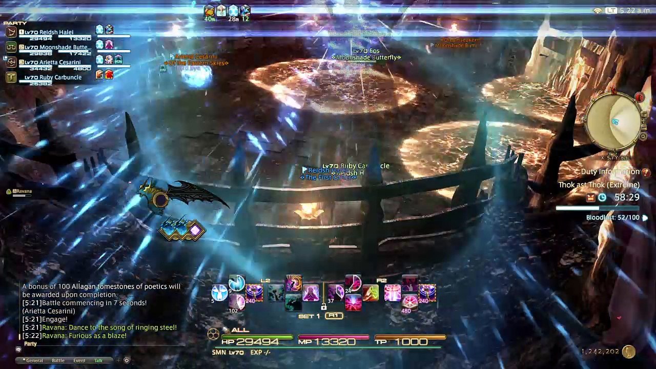 FINAL FANTASY XIV - Ravana (Extreme) unsynced with two DPS and a healer