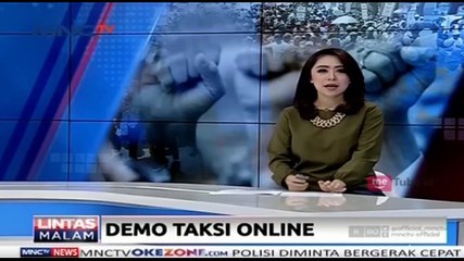 Pengemudi Taksi Online Unjuk Rasa di Depan Kantor Kemenhub