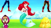 Wrong Legs Disney Princess Superheroeereres Ladybug Mermaid Finger Family Songs Colors for Child