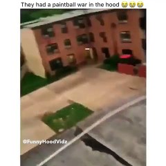 Paintball war in the Projects