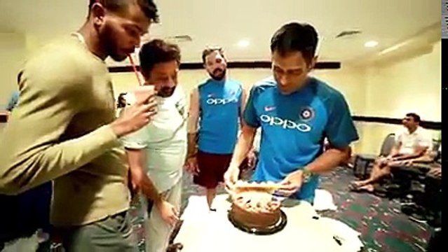 MS Dhoni`s Birthday Celebration the cake cutting video in high-definition! . It surely has made our day! ❤