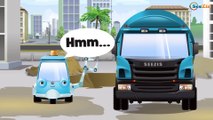 Cement Mixer Truck And Bulldozer Fixing The Road - Kids Video