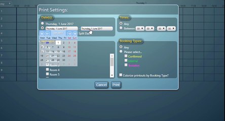 MIDAS: How To Print Bookings