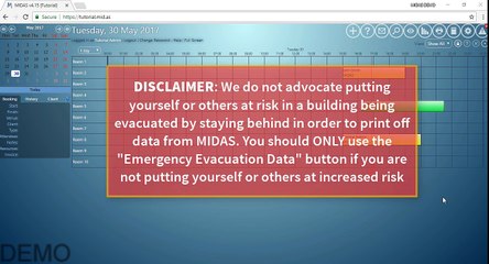 MIDAS: How To Print Emergency Evacuation Data