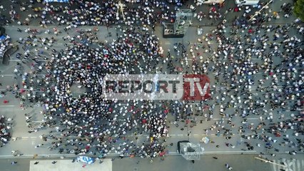 Report TV - PAMJE ME DRON/ Hapja e fushatës së PD-së në Tiranë