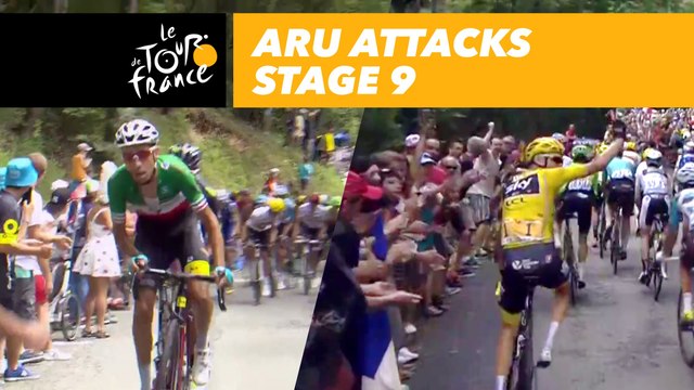 Aru attaque alors que Froome a un problème mécanique / Aru attacks while Froome has a mechanical problem - Étape 9 / Stage 9 - Tour de France 2017