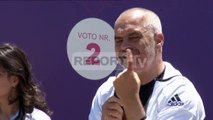 Report TV - Rama ironizon: Me kaq Frroka bëjani targën Lezhës “LE FRR”