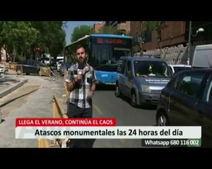 Terribles atascos en Madrid
