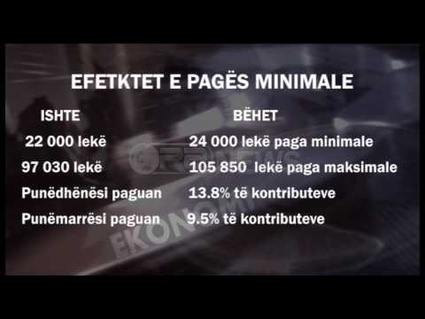 Ora News – Tatimet: 24000 paga minimale, 105 850 paga maksimale