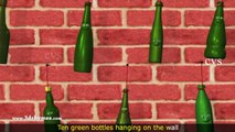 Ten Green Bottles Hanging on the Wall - 3D Animation Nursery Rhyme for children