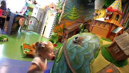 Paw Patrol and Funny Baby play on the indoor playground Nursery Rhymes Songs for children and babies