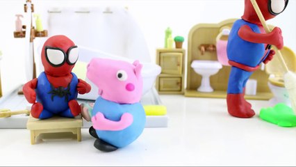 Bad Baby Spiderman! Stop Motion Baby Spiderman Bath Time! Bad Baby Spiderman Crying! , Cartoons movies animated 2017 & 2018