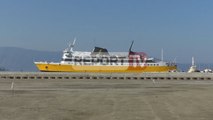 Report TV - Pas 15 ditësh, mbërrin në portin e Vlorës trageti i linjës Vlorë –Brindizi