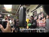 Saul Canelo Alvarez in camp for Austin Trout working out  EsNews Boxing