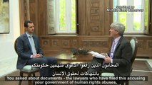 Syrias Assad & US Reporter battle over Human Rights Violations/War Crimes (English Subs)