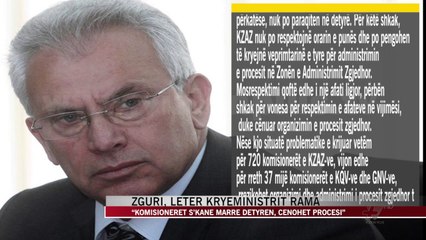 Klement Zguri, letër kryeministrit Rama - News, Lajme - Vizion Plus