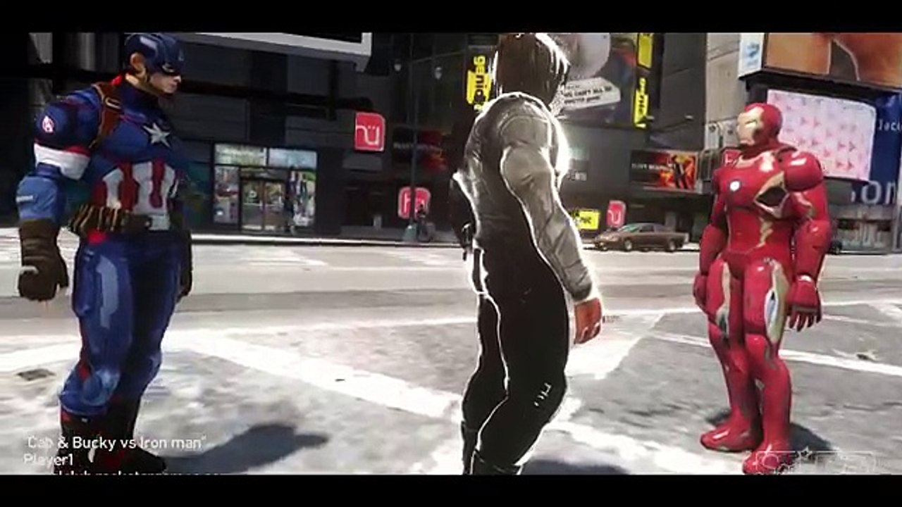 Captain America & Bucky VS Iron Man Mark 45 & War Machine - Epic Marvel Superheroes battle