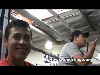 Canelo Alvarez Camp talking to boxing star Andres Gutierrez