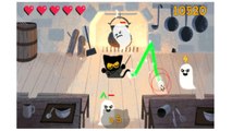 Academia Jefe gato gato gato garabatear completo juego Víspera de Todos los Santos Feliz magia google 30/10/2016 final