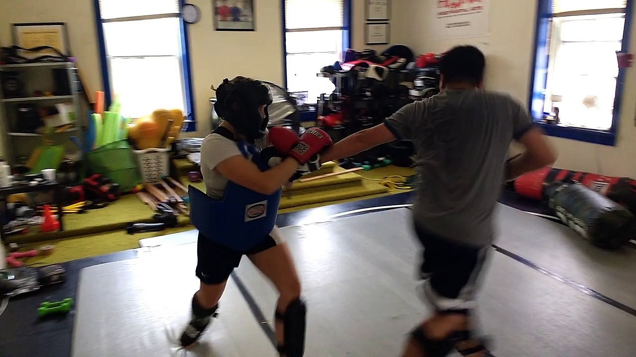 Paige Flow Sparring With Sensei Phu - July 8, 2017
