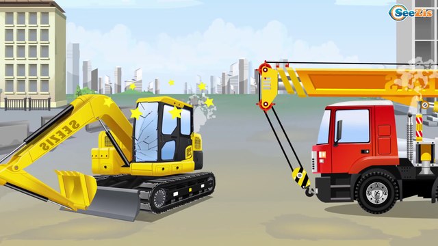 Видео для детей - Трактор и Грузовик Строительная Техника - Мультики Машинки