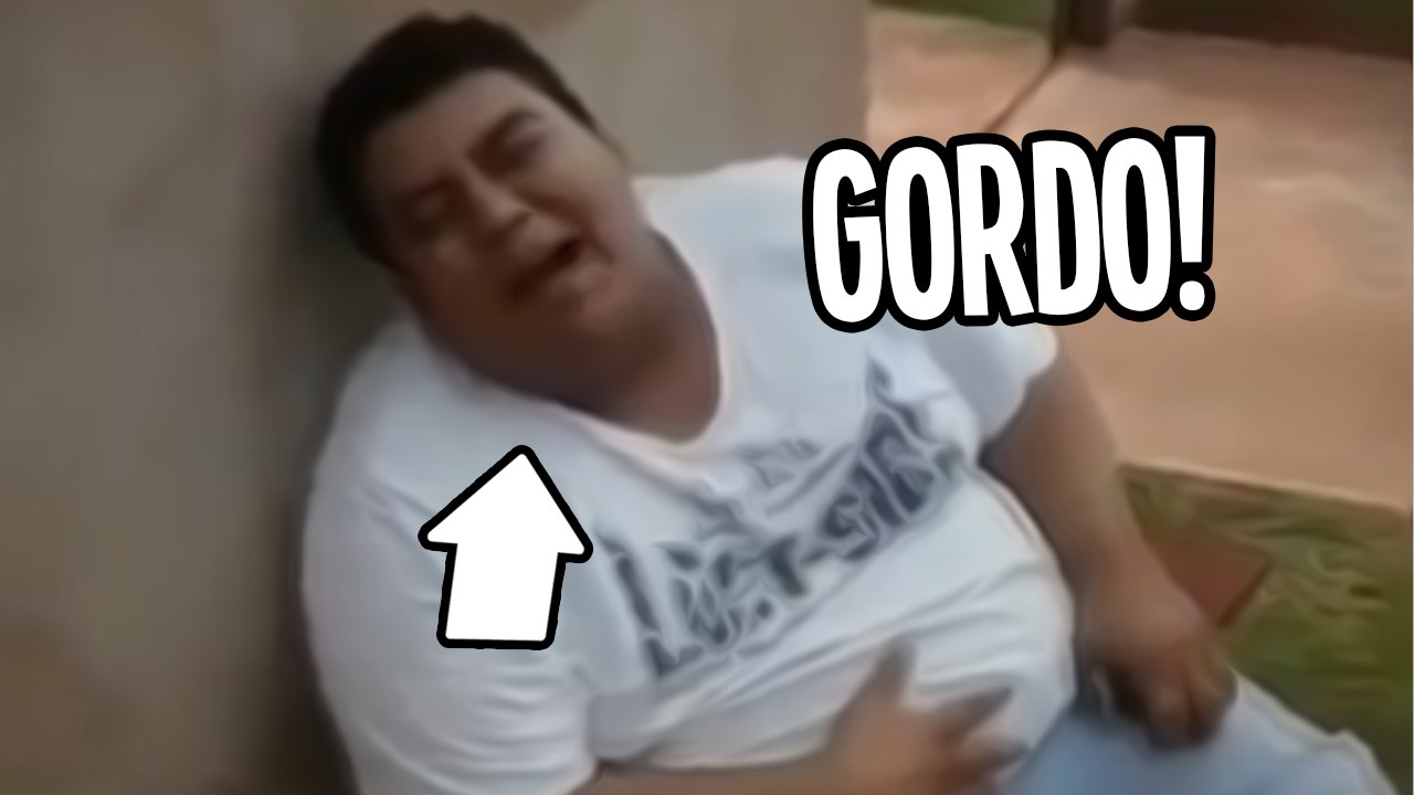 Gordo quase explode rindo