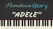 Adele - Hometown Glory Easy Piano LYRICS | Synthesia Music Lesson