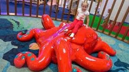 Paw Patrol and Funny Baby play on the indoor playground Nursery Rhymes Songs for children and babies