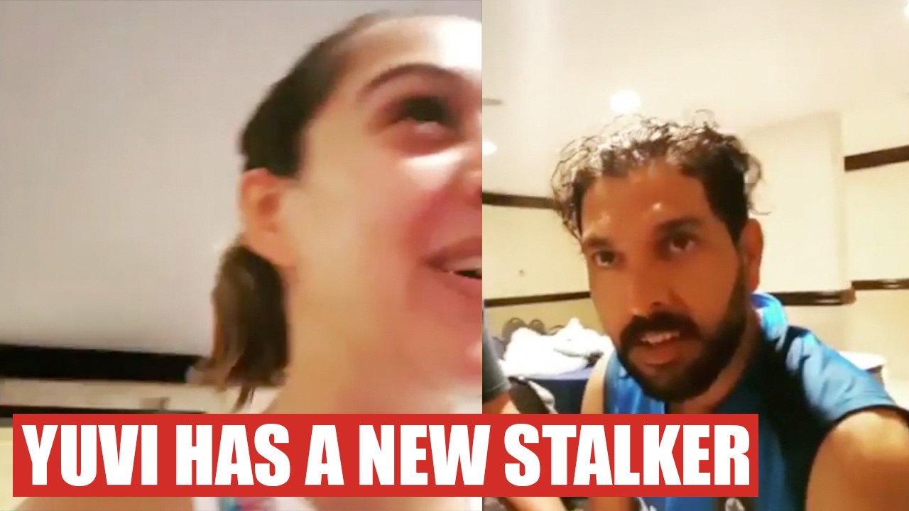 India vs West Indies: Yuvraj Singh stalked by his wife Hazel Keech, watch video | Oneindia News