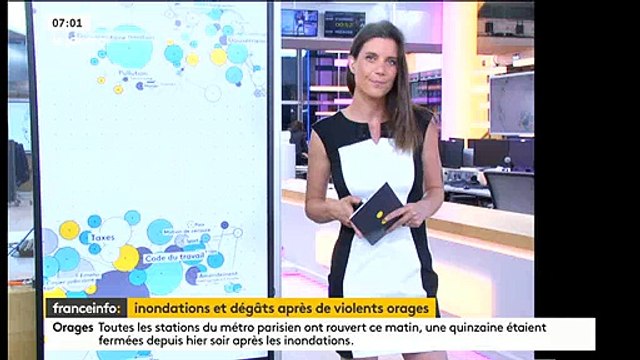 Orages: Regardez les images spectaculaires des stations de métro parisiennes inondées cette nuit par les pluies