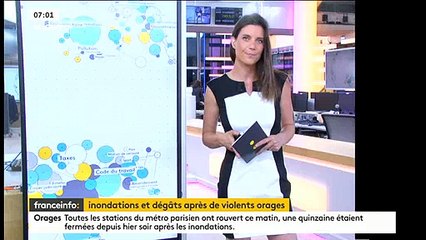 Orages: Regardez les images spectaculaires des stations de métro parisiennes inondées cette nuit par les pluies