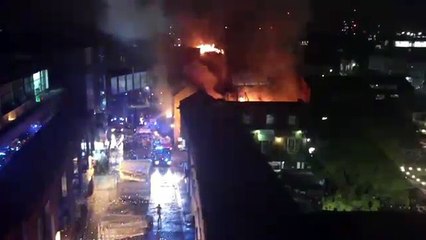 In London, a major fire in the largest market
