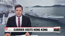 Crowds in Hong Kong line up to see China’s first aircraft carrier
