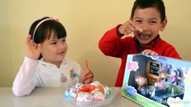 Salón de clases huevos huevos huevos Niños cerdo juego princesa sorpresa juguetes Peppa disney barbie thechildhood