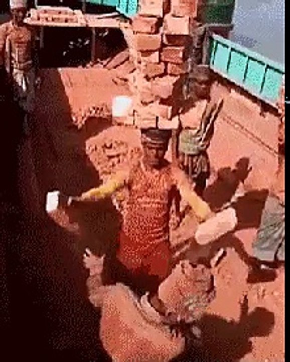 La technique de ce porteurs de briques