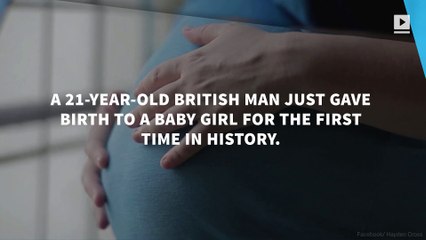 Britain's first pregnant man gives birth to baby girl