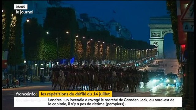 Répétitions du défilé du 14 juillet sur les Champs-Elysées - Vidéo