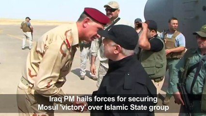 Iraq PM hails forces for securing Mosul 'victory'