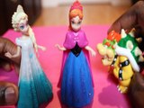 EVIL BOWSER LIKES KIDNAPPING PEOPLE ANNA MINNIE MOUSE MICKEY ELSA DISNEY Toys Kids Video SUPER MARIO KART DOLL HOUSE FRO