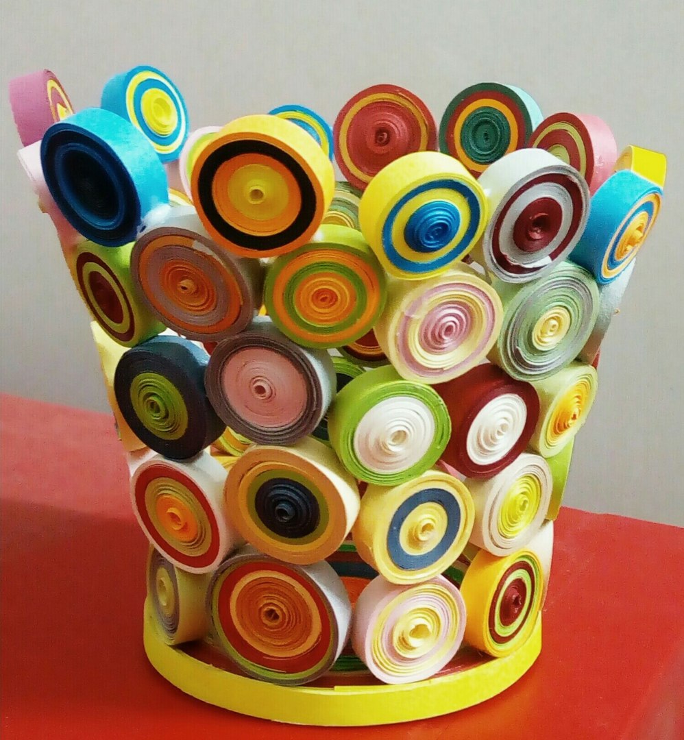 How To Make Flower Vase With Paper Quilling Paper Made Vase