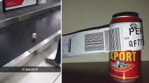 Passenger checks in a CAN OF BEER on his Qantas Perth-bound flight